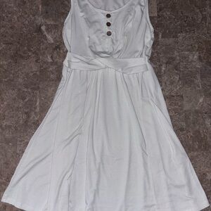 SHEIN White Buttoned Mini Dress